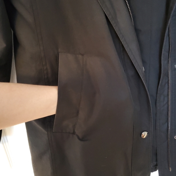 110. Ralph Lauren Black Coat With Removable Hood And Vest - Picture 7 of 8